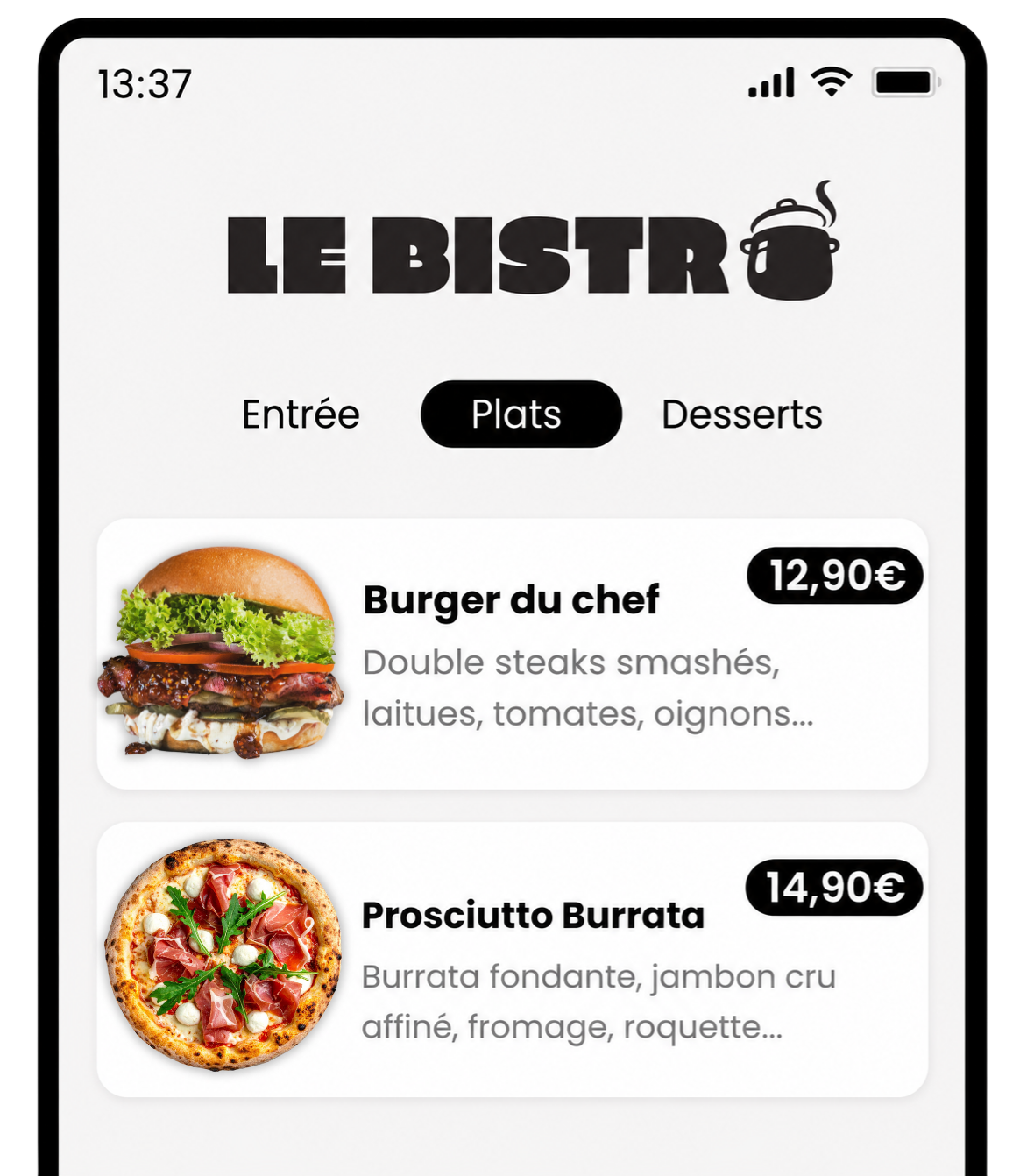 Menu digital