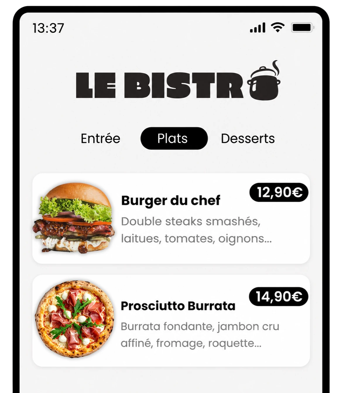 Menu digital
