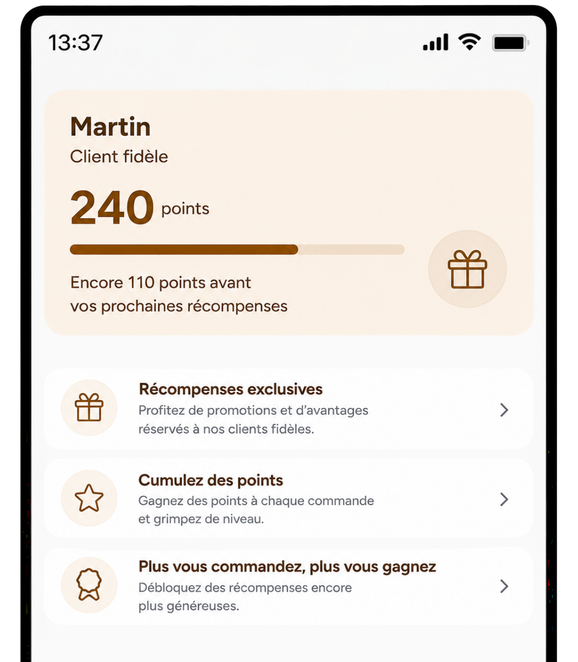 Fidélité & promotions