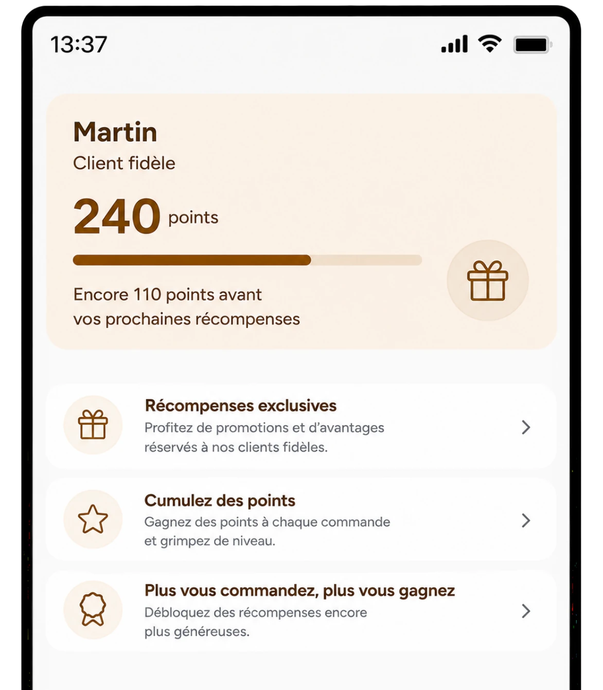 Fidélité & promotions